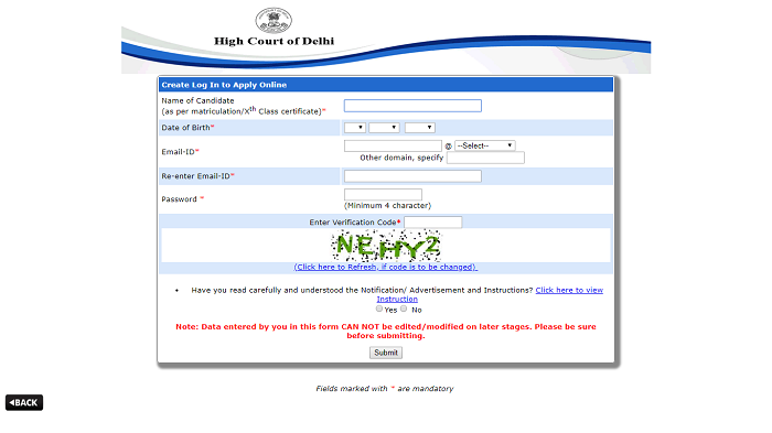 Delhi High Court Personal Assistant Recruitment