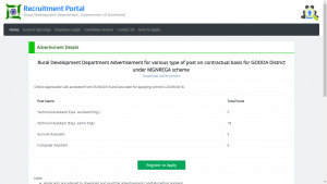 Jharkhand RDD Recruitment 2018