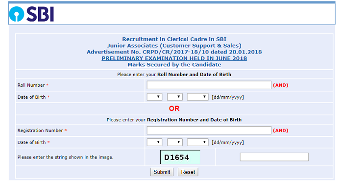 SBI Clerk Mains Junior Associates Result