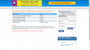 Vijaya Bank PAM Recruitment Notification