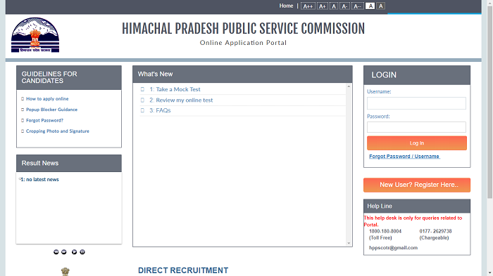 HPPSC HDO Online Form