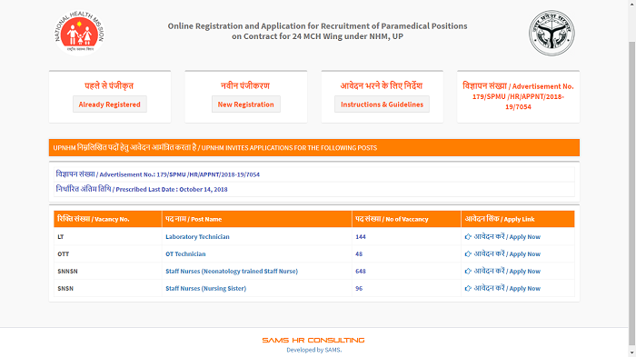 UPNHM Recruitment 2018